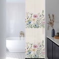 thumbnail image 2 of Color Floral Window Privacy Film Watercolor Wildflowers Leaf Herbs Linen Texture Decorative Glass Window Film UV Blocking Static Cling Non-Adhesive Sticker Covering for Home Door 17.7 x 78.7 inches, 2 of 8