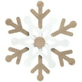 thumbnail image 2 of Northlight Natural Wooden Snowflake Christmas Wall Decoration - 17.75 - Beige and White, 2 of 8