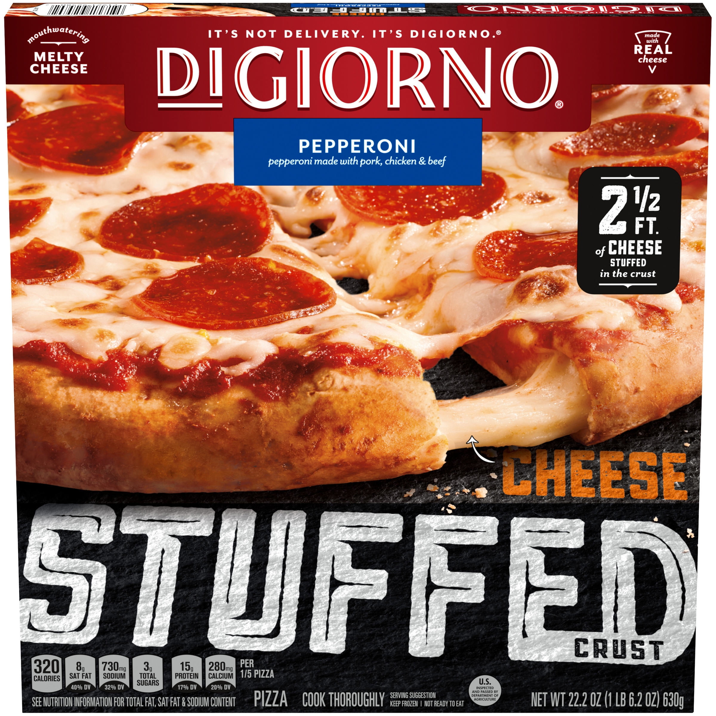 DIGIORNO Cheese Stuffed Crust Pepperoni Frozen Pizza 22.2 oz. Box