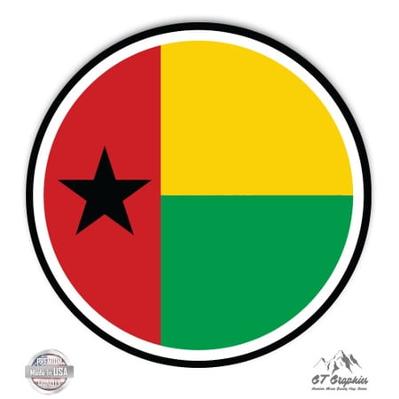 Guinea-Bissau - 3" Vinyl Sticker - For Car Laptop I-Pad Phone Helmet Hard Hat - Waterproof Decal