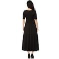 thumbnail image 3 of White Mark Women's Square Neck Short Sleeve Tiered Maxi Dress, 3 of 6