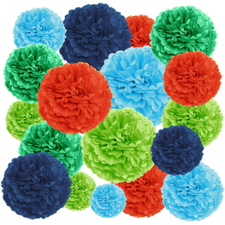 40 Pcs Colorful Tissue Paper Flowers Fiesta Paper Flowers Mexican Party  Decorations Carnival Pom Pom Flower Decor for Wall DIY Crafting Rainbow  Party