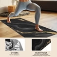 thumbnail image 4 of Black Gold Marble Pattern Hot Yoga Mat Towel Non Slip for Hot Yoga - Quick-Drying Yoga Mat Cover with 4 Corner Pockets with Travel Bag - Hot Yoga Towel Non Slip 74"x26", 4 of 6