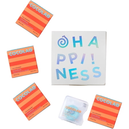 Cocofloss Woven Dental Floss Dentist-Designed Oral Care Strawberry Scent Waxed Expanding Kid-Friendly String Floss with Coconut Oil 4 Spools (33 yd Each)