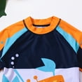 thumbnail image 4 of Baiways Boys' Split Sun Protection Swimsuit with Cute Patterns, Beach Hot Spring Water Play, Short Sleeved Shorts and Swimming Cap 2-10 Years Old, 4 of 9