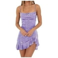 thumbnail image 2 of Women Strapless Purple Sparkle Dress Formal Dress Sparkly Dresses for Women, 2 of 5
