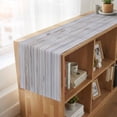 thumbnail image 6 of Brown Wood Plank 90 Inch Table Runner, Vertical Vintage Striped Grain Farmhouse Dresser Scarf Cotton & Linen Tablerunner for Dining/Kitchen Island/Holiday Party Décor 13" x 90", 6 of 9