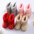 thumbnail image 4 of Baby Boys Girls Fleece Fur Winter Warm Snow Boots Soft Sole Crib Shoes Booties for Newborn Infant Toddler 0-6 Months, 4 of 7