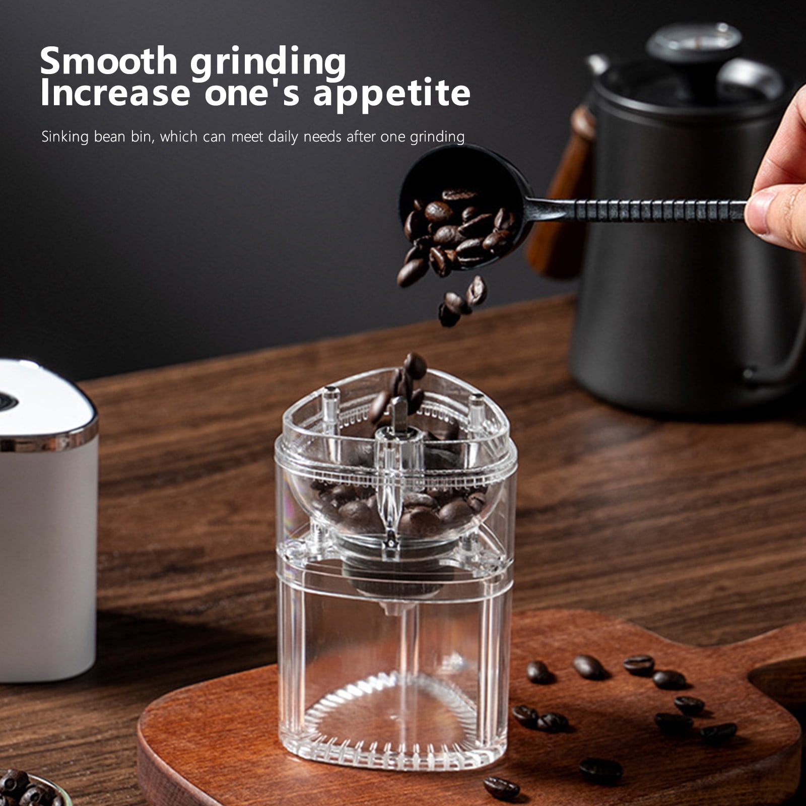 Wovilon Portable Coffee Grinder Electric, Adjust-Able Burr Mill Coffee Grinder with Multi Grind Settings for Coffee Beans, Conical Burr Coffee Grinder