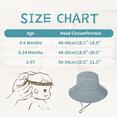 thumbnail image 6 of Zando 2 Pcs Baby Sun Hat Wide Brim UPF 50+ Sun Protection Hats for Toddlers Sombrero Bucket Hat Adjustable for Baby Boys and Grils 2 Pack Navy Gray 3-6 Months, 6 of 7