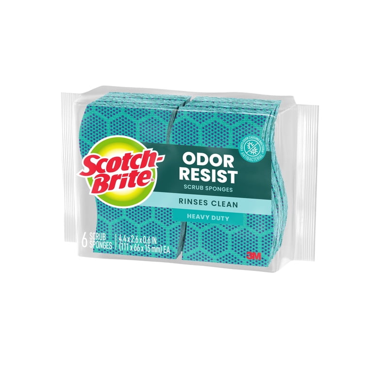 Scotch-Brite Odor Resist Heavy Duty Scrub Sponges, 6 Pack photo 2