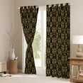 thumbnail image 3 of Feelyou Boho Dragonfly Black Out Curtains, Damask Flower Curtains Pack of 2 (42x63 Each), 3 of 6