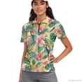 thumbnail image 2 of CHAQLIN Tropical Parrot Fruit Print Polo Shirts for Sports Training Golf, Classic Half Zipper Design Polyester Tennis Shirts Moisture Wicking Casual Daily Golf Short Sleeve Shirt, 2 of 10