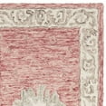 thumbnail image 4 of SAFAVIEH Aubusson Sonam Floral Bordered Wool Runner Rug, Red/Ivory, 2'3" x 8', 4 of 6
