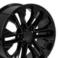 thumbnail image 5 of OE Wheels CV69 20 Inch Rim Fits Silverado 1500 Style 6x139.7 20x9 Gloss Black - Hollander 5905 (1), 5 of 5