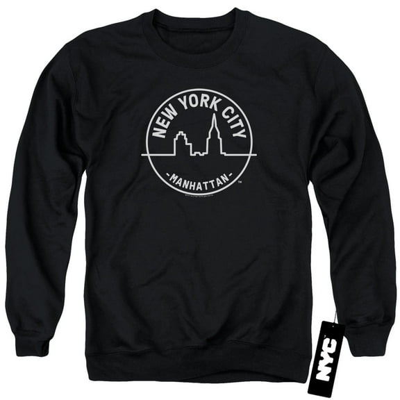 New York City See Nyc Manhattan Adult Crewneck Sweatshirt Black