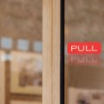 thumbnail image 5 of 2Set Push Pull Door Stickers, 4.7in Push and Pull Signs Plate Acrylic Vertical Self-Adhesive for Doors Glass Window Business Stores, Rectangle, Green, 5 of 6