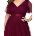 thumbnail image 3 of Maxi Vestido Dama Mujer Elegante Fiesta Drapleado Talla Extra Dara Baby  Vest096, 3 of 4