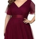 thumbnail image 3 of Maxi Vestido Dama Mujer Elegante Fiesta Drapleado Talla Extra Dara Baby  Vest096, 3 of 4