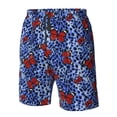 thumbnail image 6 of Uemuo Abstract Colorful Butterflies Pattern Men's Swim Trunks Hawaiian Beach Bathing Suit Swimsuits Beach Quick-Dry Shorts with Pockets-Medium, 6 of 9