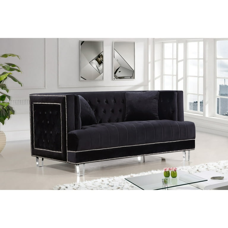 Meridian Furniture Lucas Velvet Loveseat Meridian Furniture Lucas Velvet Loveseat