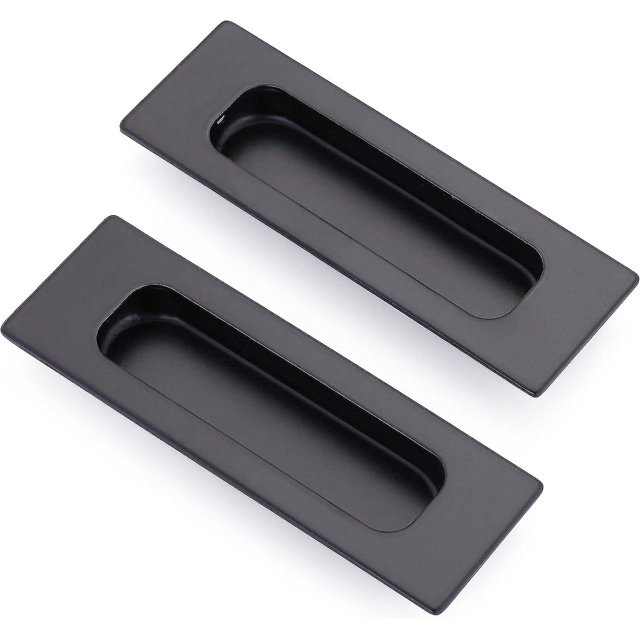 Tiradores para Puertas Correderas CHAO Acero Inoxidable Negro Mate 12 x 4 x 1,2 cm