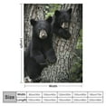 thumbnail image 4 of QCPP Ultra Soft Flannel Bed Blanket Cute 3D Little Black Bear Animal Pattern Throw Blanket All Season Warm Fuzzy Light Weight Cozy Plush Blankets for Living Room/Bedroom, 4 of 6