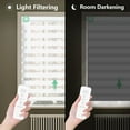 thumbnail image 5 of Remote Control Smart Zebra Window Blinds 95%Blackout Work with Alexa Google(Luxury White, 30"Wx72"H), 5 of 8