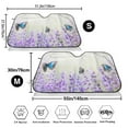 thumbnail image 3 of Balery Lavender And Butterfly Windshield Sun Shade, Car Front Window Sunshade Cover ,Automotive Interior Portected Blocks Uv Rays For Car Pickup Truck Suv Accessories- Medium, 3 of 7