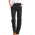 thumbnail image 6 of Lumtrix Linen Pants Women 2026 Spring Summer Fashion Straight Leg Pant Dressy Casual High Waisted Loose Boho Trousers With Pockets Black L, 6 of 7