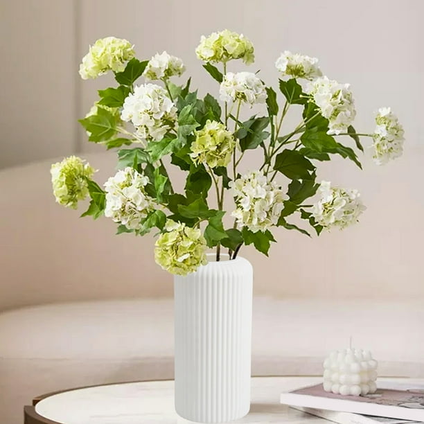 Florero Moderno de Plástico | Blanco o Negro | 20 X 9,5 X 9,5 Cm | Decoración para Estantes, Repisas y Mesas | Decoración para El Hogar y La Oficina | Regalo para Bodas y Fiestas