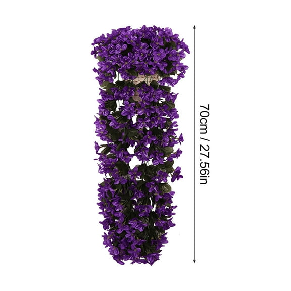 1 Home Decoration Artificial Flower Clearance! Vivids Artificial Hanging Orchid Bunch Hanging Flowers Artificial Violet Flower Wall Wisteria Basket Hanging Garland Artificial Flowers