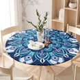 thumbnail image 2 of Round Fitted Tablecloth with Elastic Edge Kaleidoscope Outdoor Indoor Table Cloth Waterproof Wipeable Table Cover for Dinner Picnic Patio Decor(Suitable for 36"- 44" Round Tables), 2 of 6