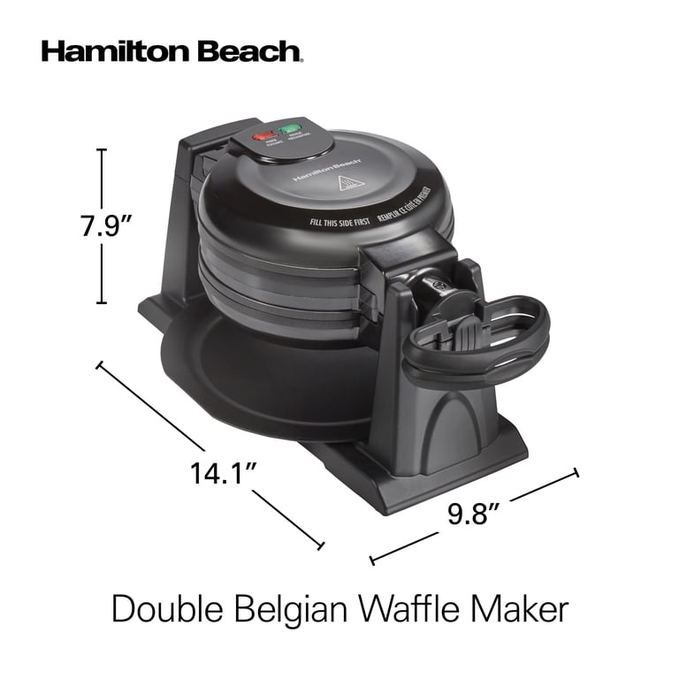 Hamilton Beach Double Belgian Waffle Maker with Rotating Design photo 8