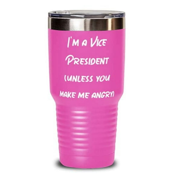 Love Vice President, I'm a Vice President (unless you make me angry), Reusable Graduation 30oz Tumbler For Friends