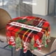 thumbnail image 1 of Fondo rústico a cuadros navideños ~ 1 mantel redondo de 60 pulgadas, lavable, reutilizable, resistente a las arrugas y a las manchas, 1 of 5