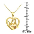 thumbnail image 3 of Handcrafted 10kt Gold #1 MOM Two Tone Charm Pendant, 3 of 3
