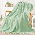 thumbnail image 3 of Home Soft Things Chevron Knit Throw- Green- 50"x60", 3 of 10