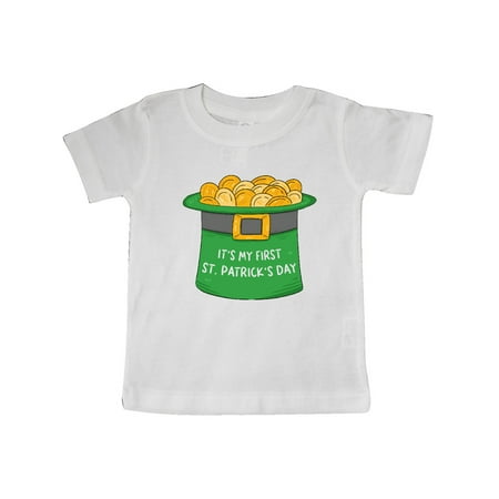 

Inktastic It s My 1st St. Patrick s Day with Green Top Hat and Gold Gift Baby Boy or Baby Girl T-Shirt