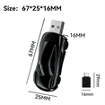 thumbnail image 3 of Wireless Carplay Android Auto Adapter 2 in 1 USB Type C Wireless Car Adapter Convert Wired Android Auto to Wireless,1 x Carplay Kit,Black, 3 of 8