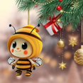 thumbnail image 4 of 2D Acrylic Flat Printing Cartoon Cute Bees Car Ornament Rear View Mirrorr Pendant Tree Window Hangings Decor Creative Ornament, 4 of 4