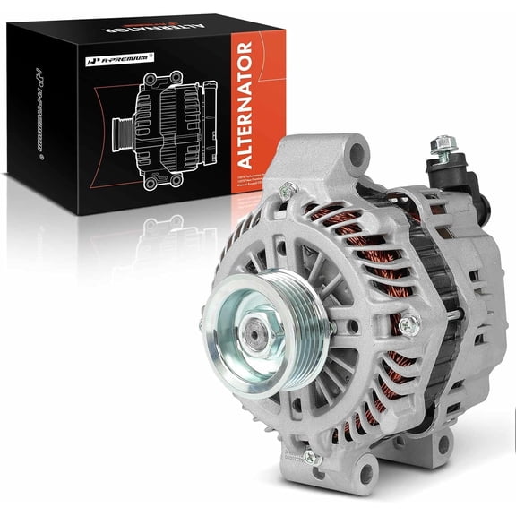 A-Premium Alternator Compatible with Mitsubishi Eclipse 2006-2012, Galant 2004-2009, Endeavor 2004-2008 2010-2011, 12V 110A 6-Groove Pulley Clockwise, Replace# MD176256, MR984944