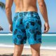 thumbnail image 4 of Pantalones cortos de playa hawaianos informales para hombre, pierna recta, estilo casual, holgados, de secado rápido, bañadores para hombre, 4 of 9
