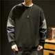 thumbnail image 2 of Ropa para hombre, sudaderas negras ajustadas con cuello redondo, sudaderas para hombre, sudaderas con cuello redondo sin capucha de algodón, baratas, de invierno, de alta calidad, 2 of 4