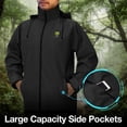 thumbnail image 4 of Traje impermeable TIDEWE impermeable, transpirable, ligero, negro, L, 4 of 7