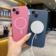 thumbnail image 2 of For iPhone 14 13 Magnetic Case Compatible with MagSafe Frosted PC Phone Cover with Camera Lens Prote, 2 of 5