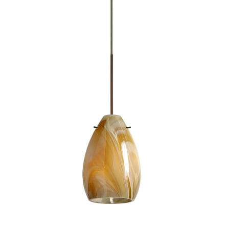 

Besa Lighting 1Xt-1713Hn-Led Pera 1 Light Led Cord-Hung Mini Pendant - Bronze