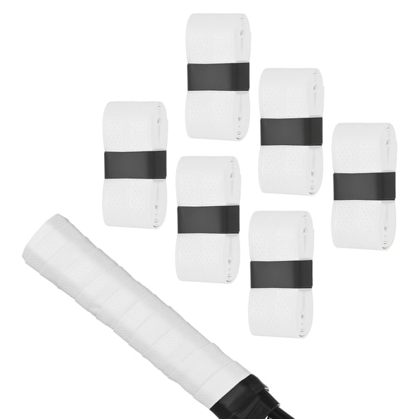 Uxcell 6-Pack Cintas de Agarre para Golf Antideslizantes Absorbentes de Sudor para Raquetas de Tenis/Bádminton Blanco