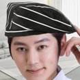 thumbnail image 2 of CSChome Chef Advanced Hat Chef Advanced Hat Unisex Plaid Print Chilli Pattern Breathable Cooking Waiter Headwear, 2 of 7