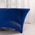 thumbnail image 2 of Efavormart Royal Blue Stretchy Spandex Round Fitted Tablecloth 60" Round 8-seated Table for Weddings, Birthdays, Party, Banquet, Kitchen Table Decorations, 2 of 11